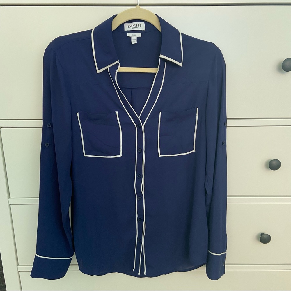 Express Original Fit Piped Portofino Shirt